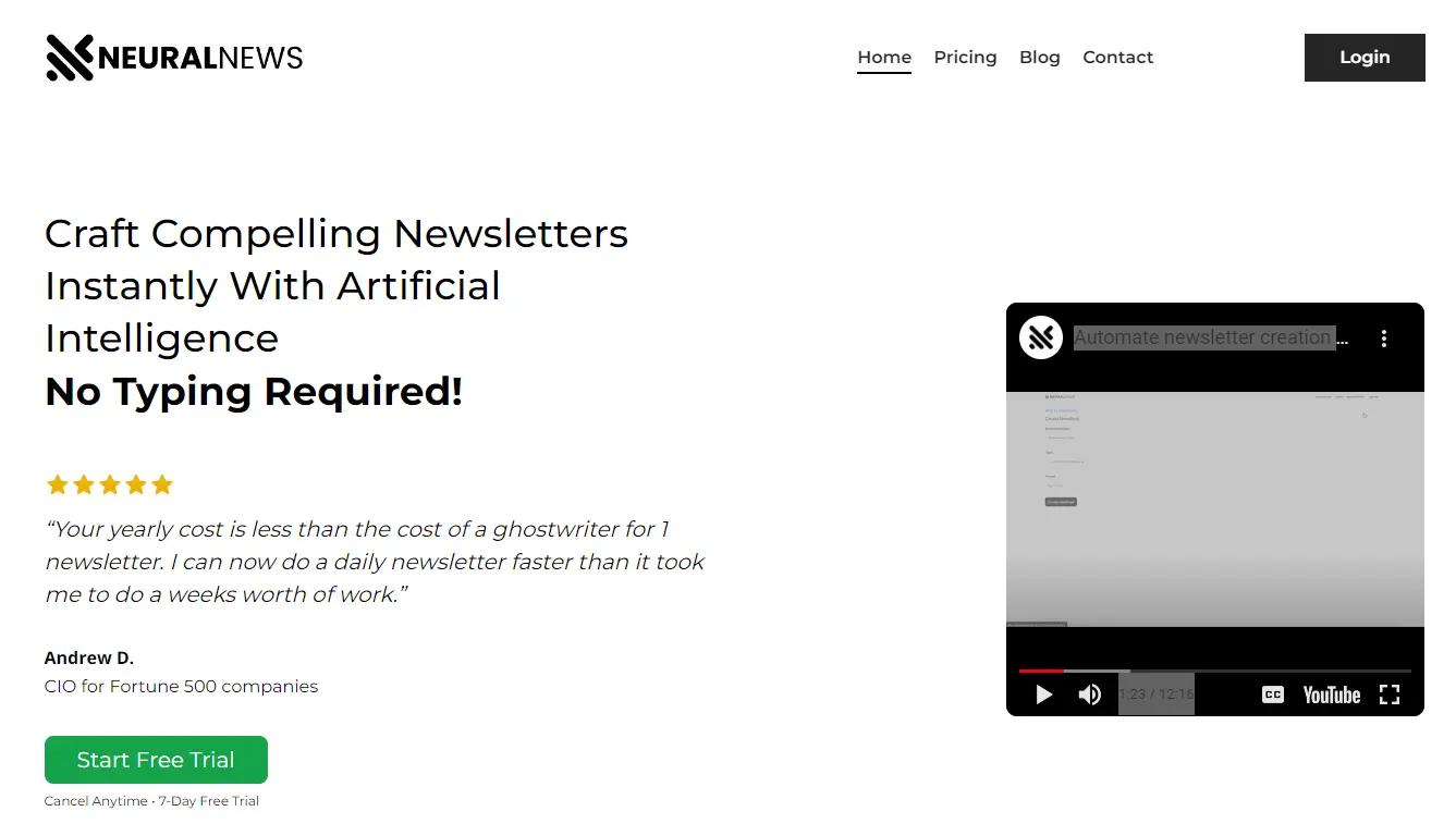 Neural Newsletters Website