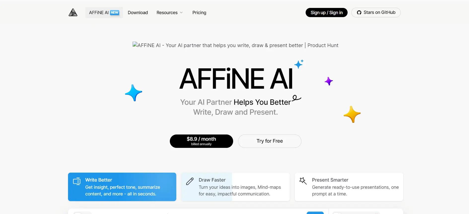 AFFiNE AI Website