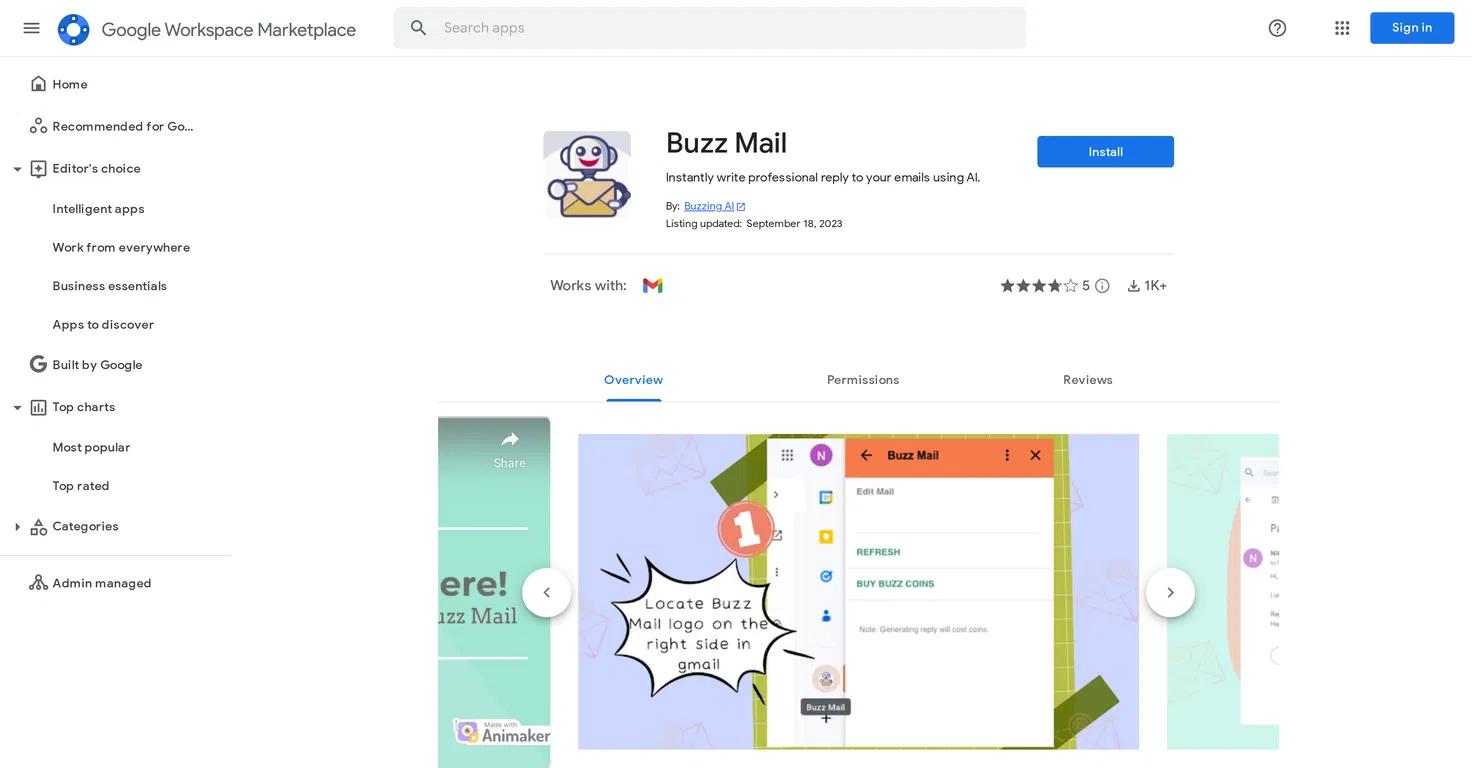 Buzz Mail Website