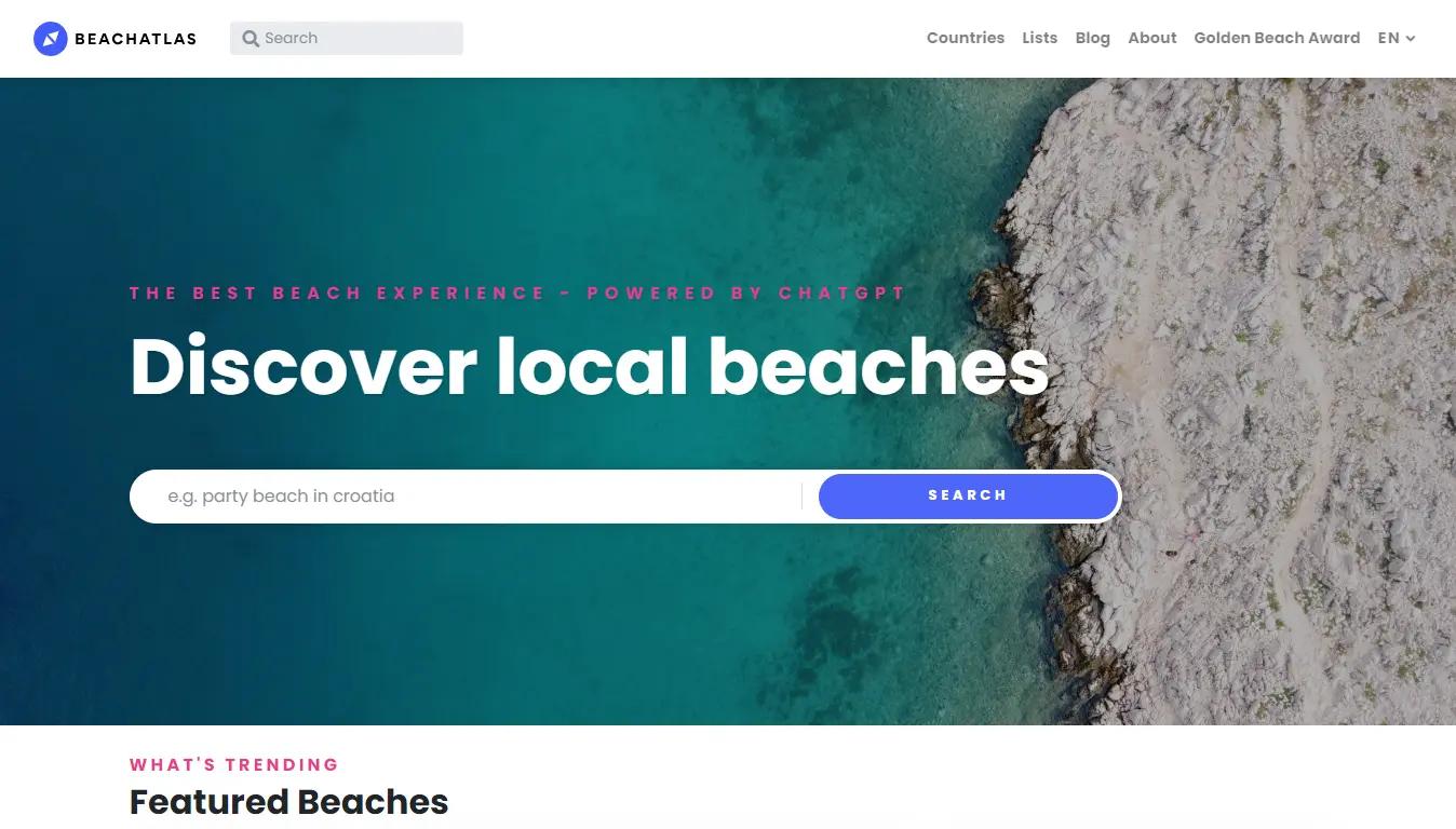 BeachAtlasWebsite Screenshot