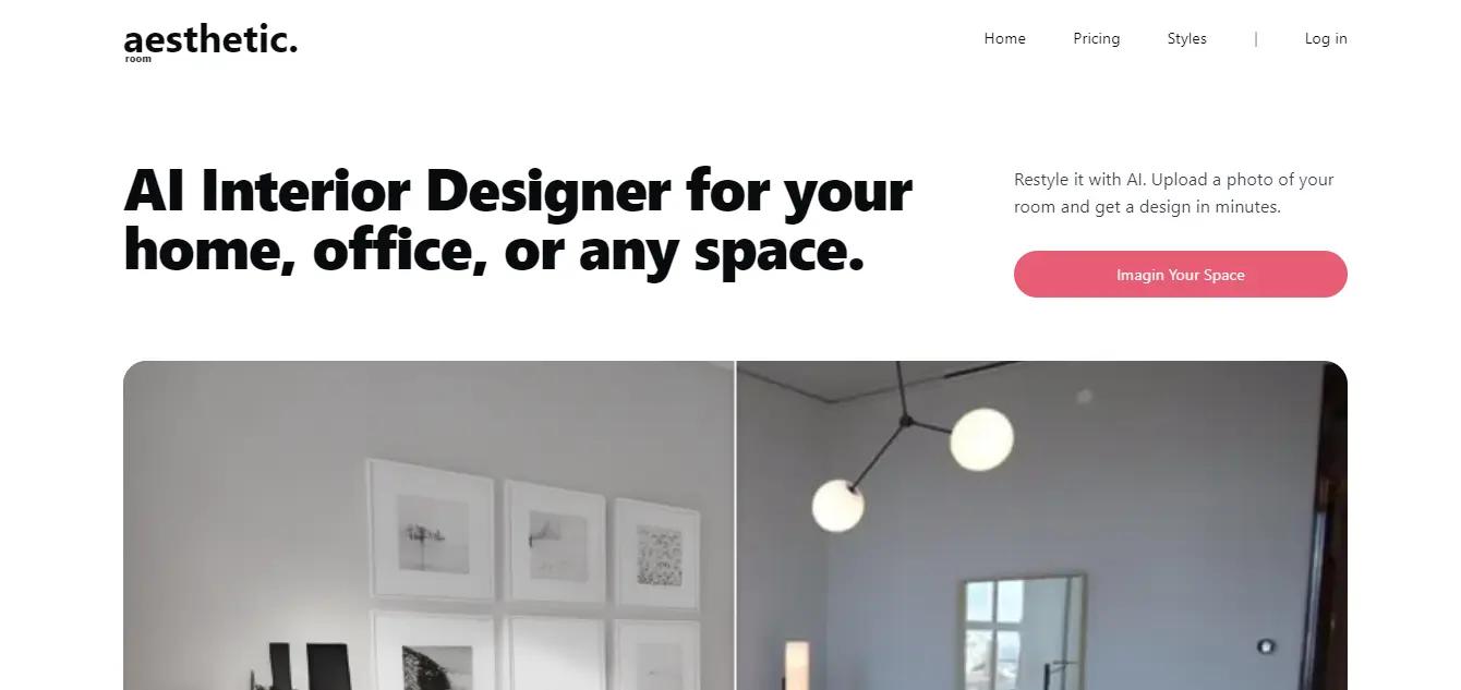 Aesthetic Room AI Website