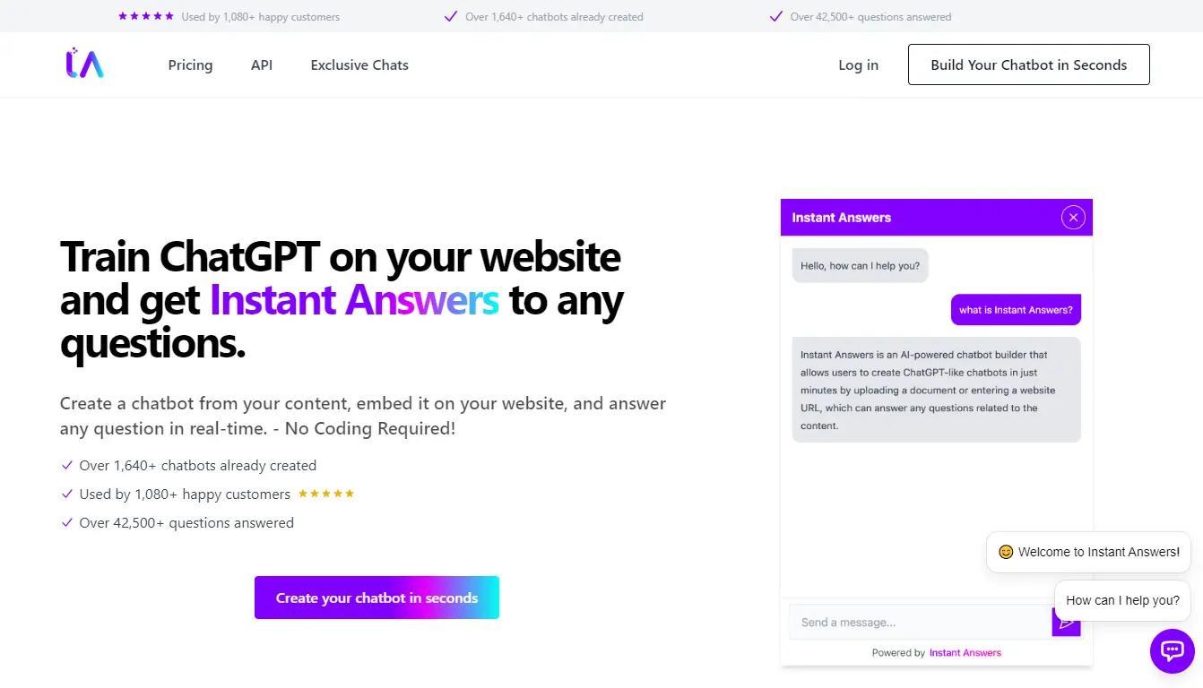 Instant Answers Website