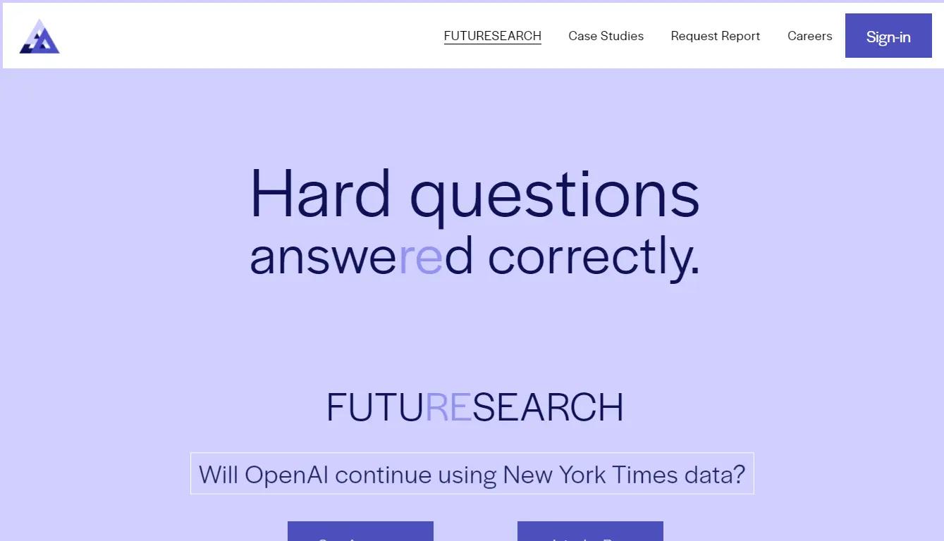 FUTURESEARCHWebsite Screenshot