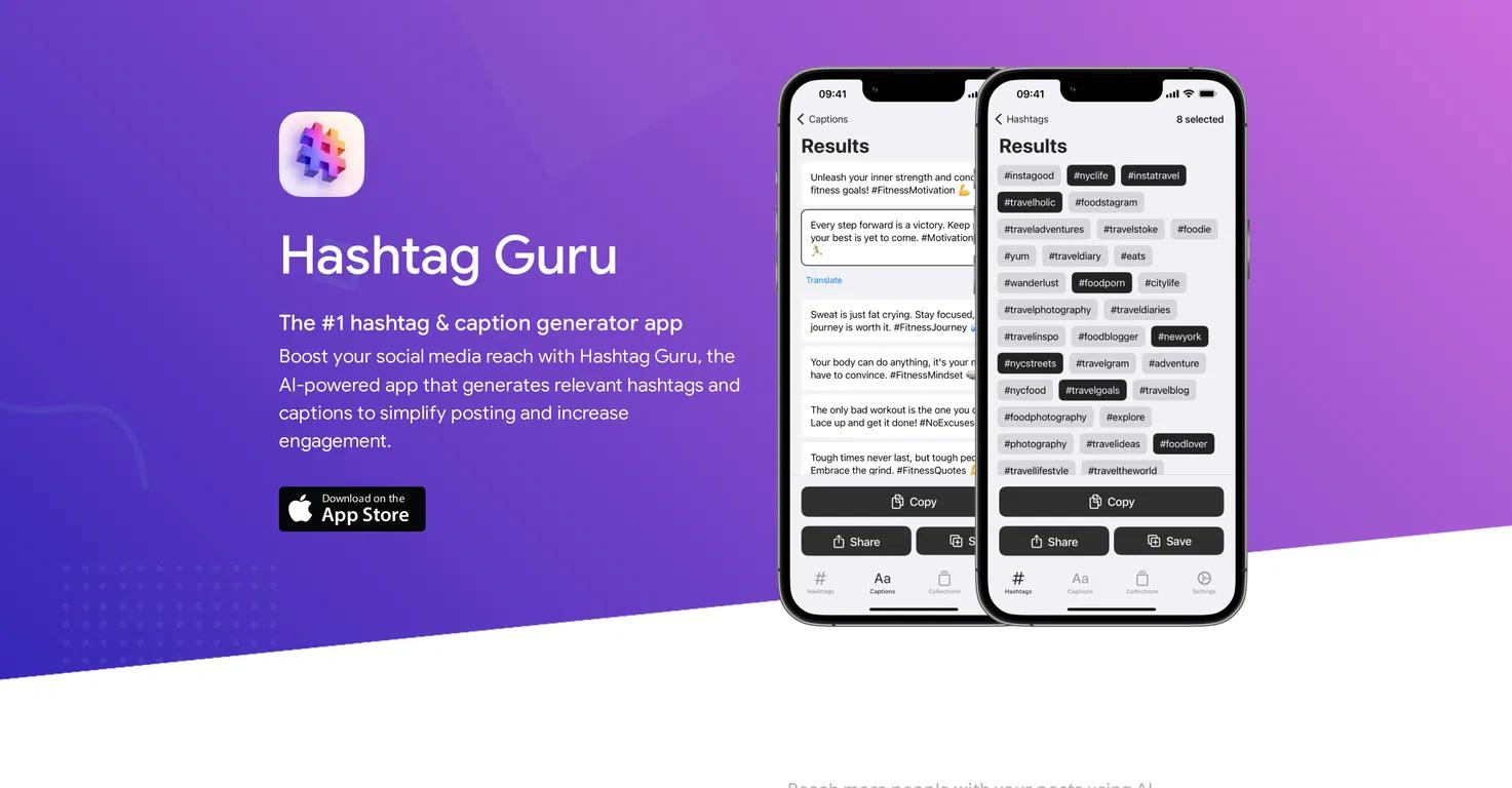 Hashtag GuruWebsite Screenshot