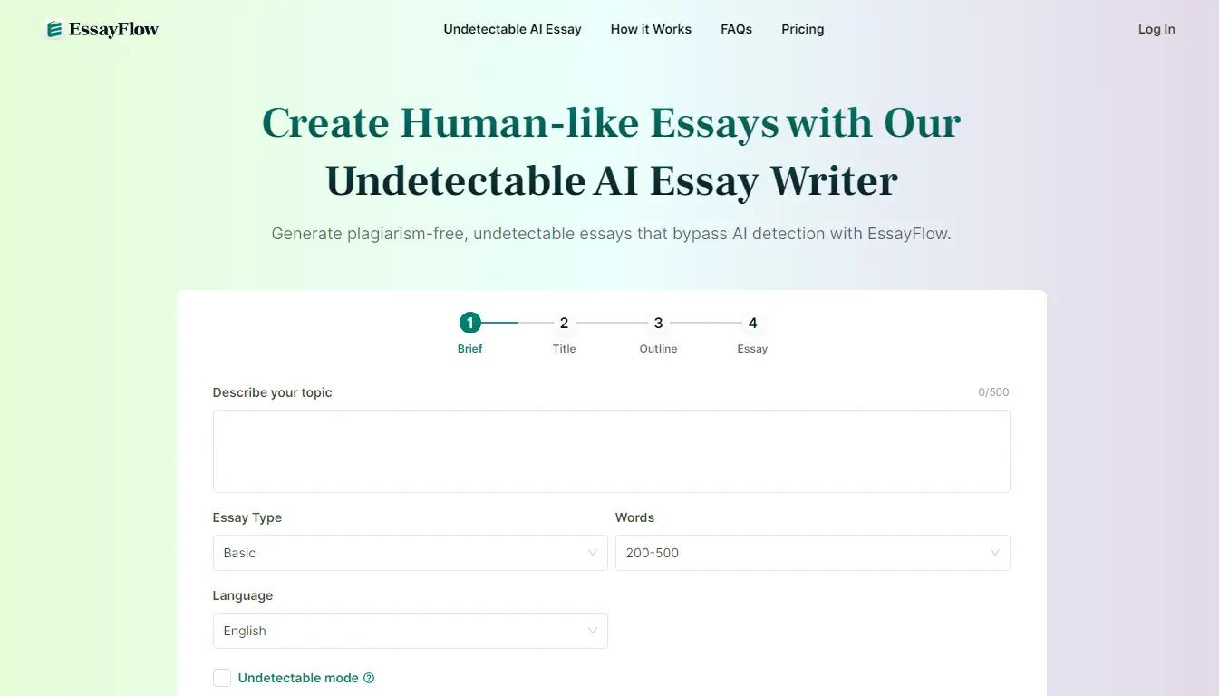 EssayFlowWebsite Screenshot