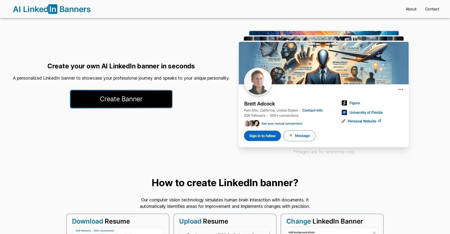 AI LinkedIn Banners Website