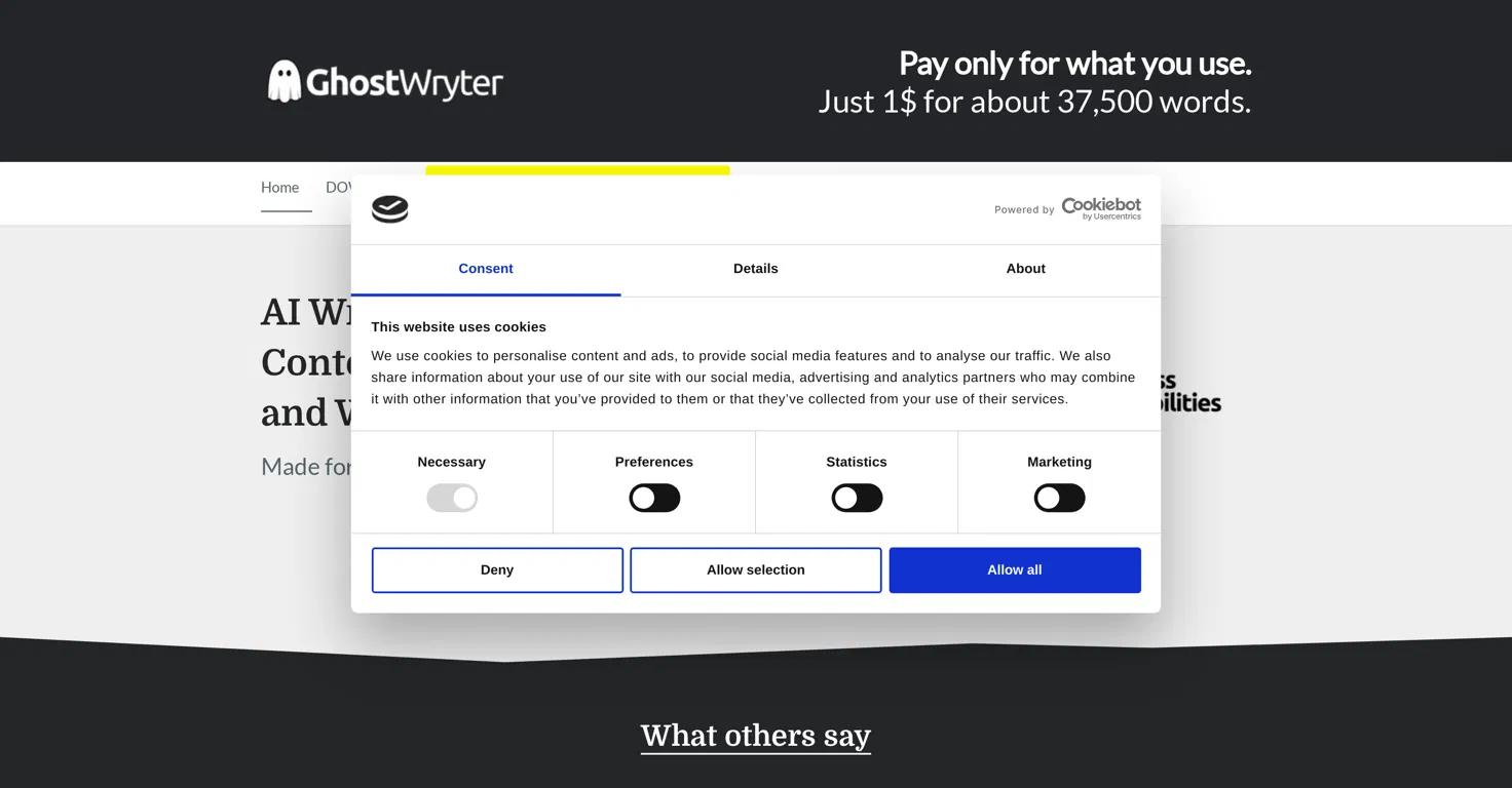 GhostWryter Website