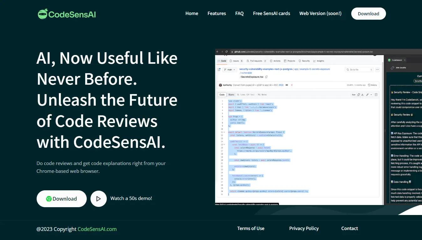 CodeSensAI Website