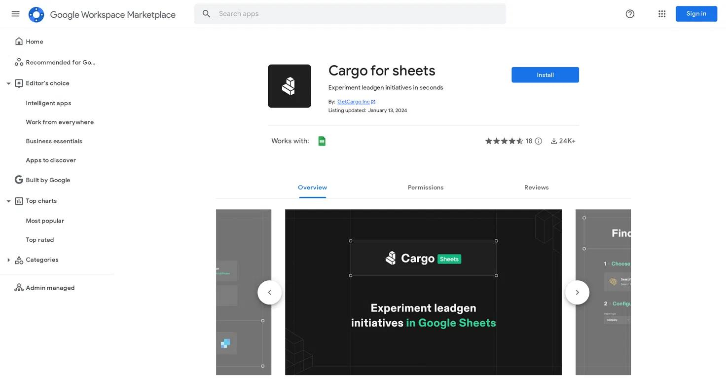 Cargo Website Screenshot