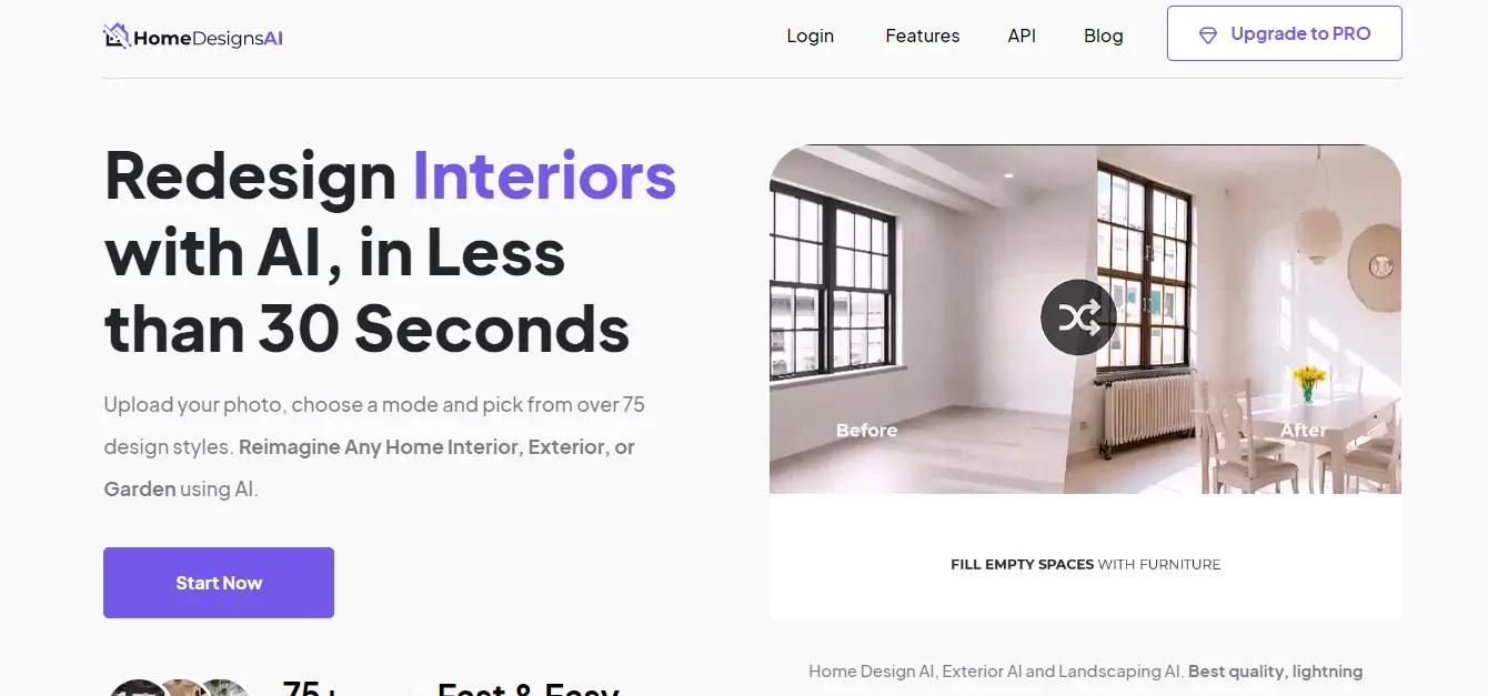 HomeDesigns AI Website