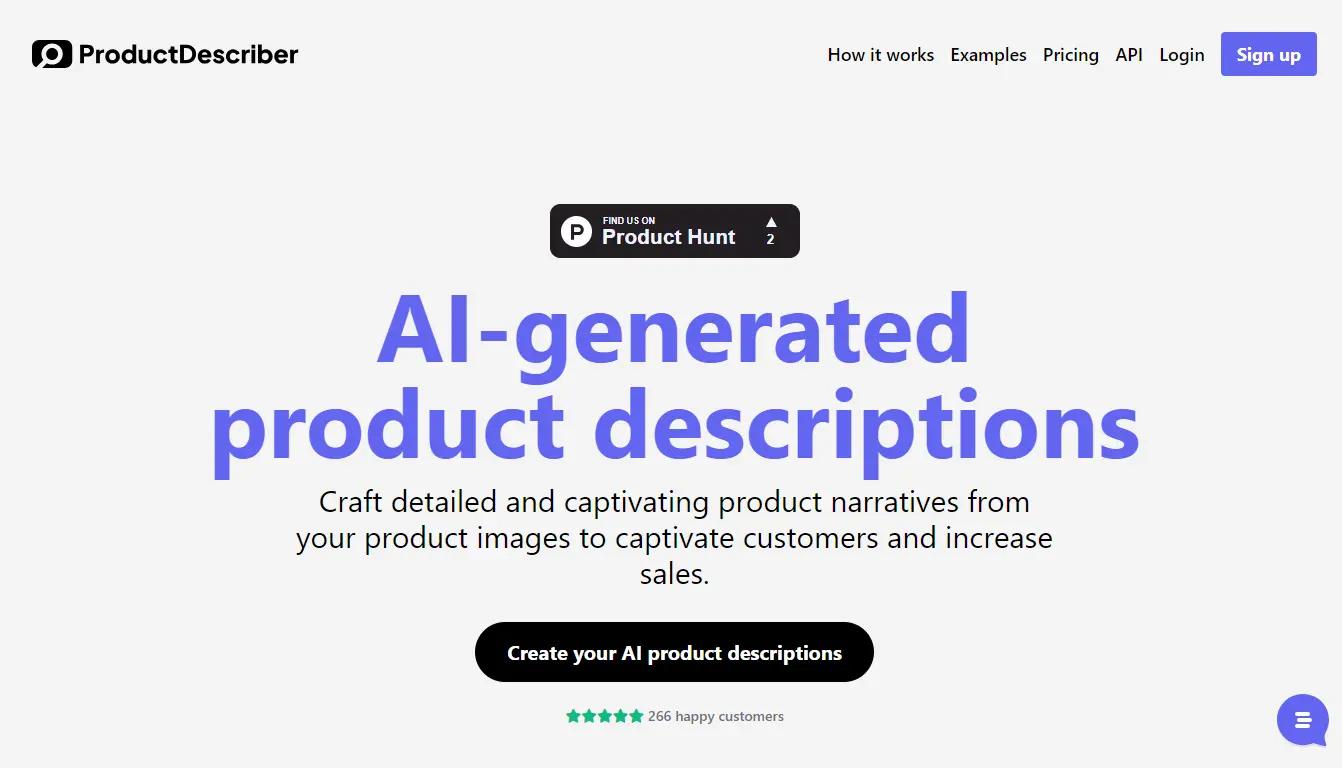 ProductDescriber Website