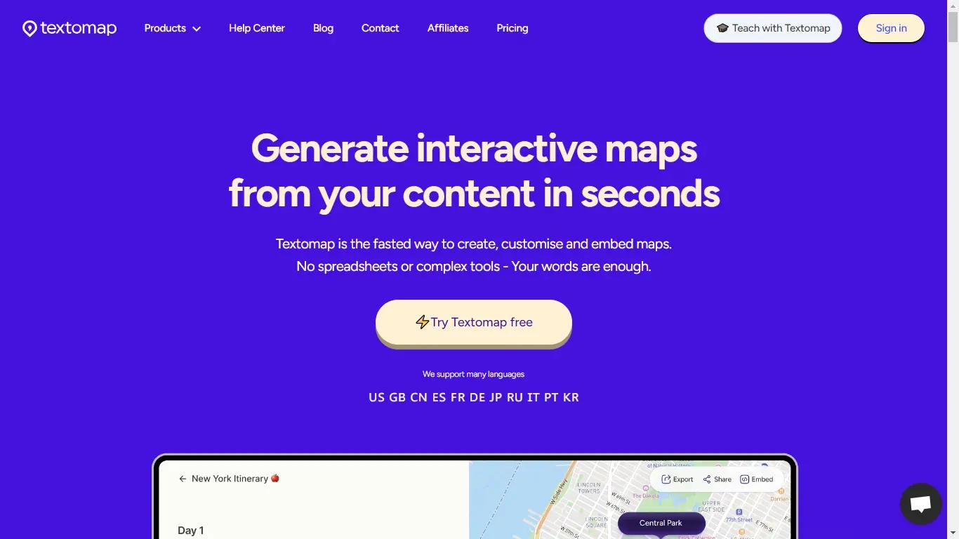 Textomap Website