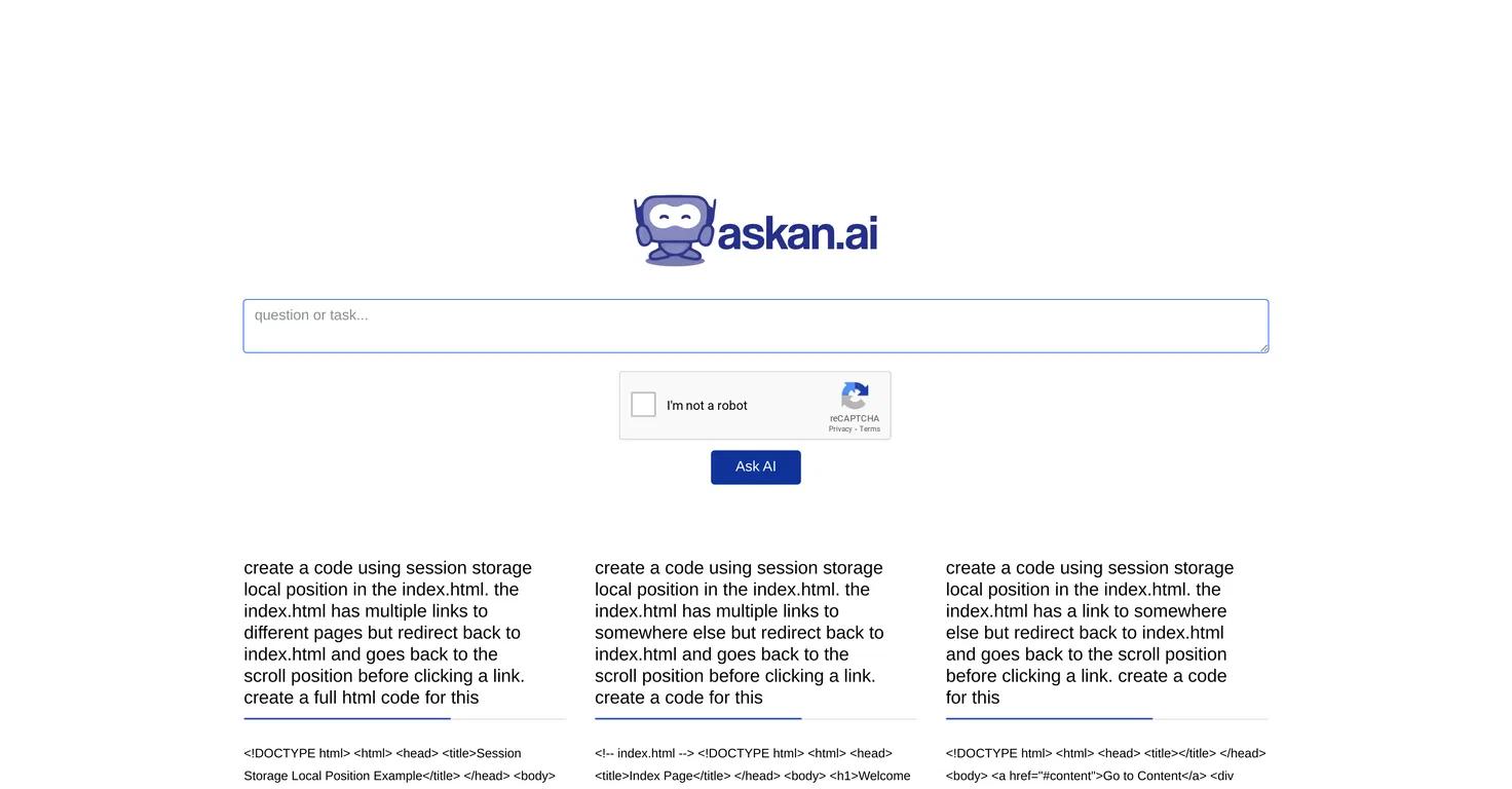 AskanWebsite Screenshot