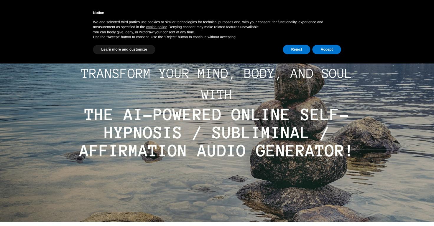 Binaural Beats FactoryWebsite Screenshot