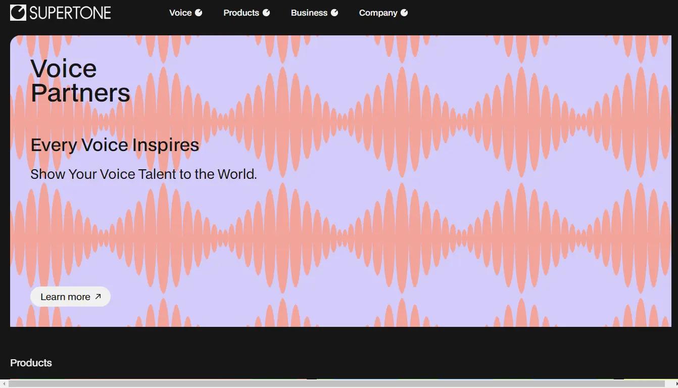 SupertoneWebsite Screenshot