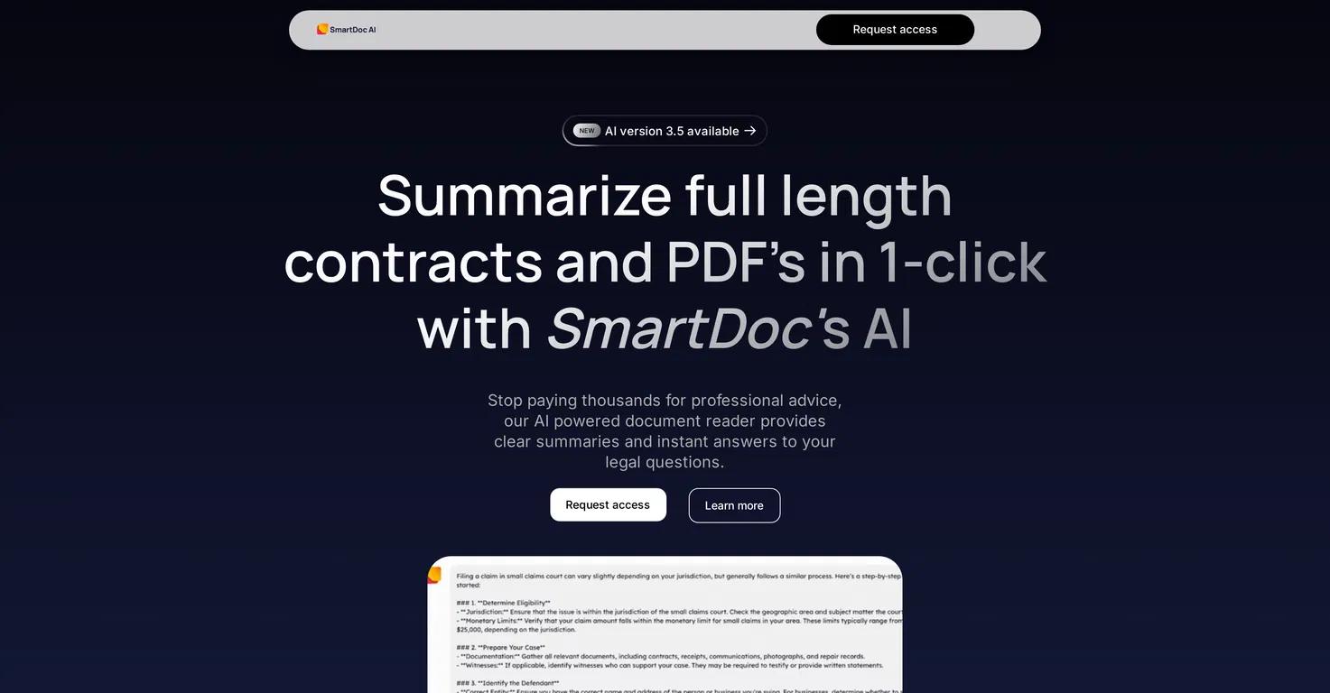 SmartDoc AIWebsite Screenshot