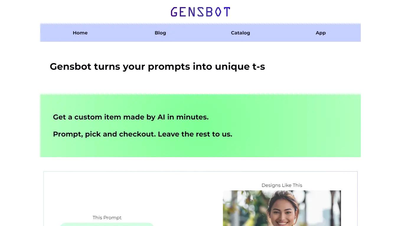 GensbotWebsite Screenshot