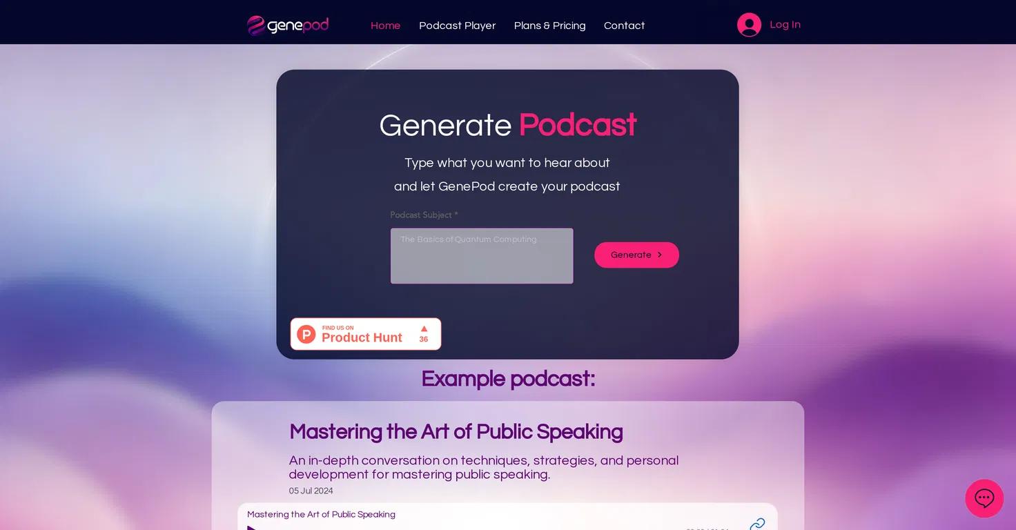 GenePodWebsite Screenshot