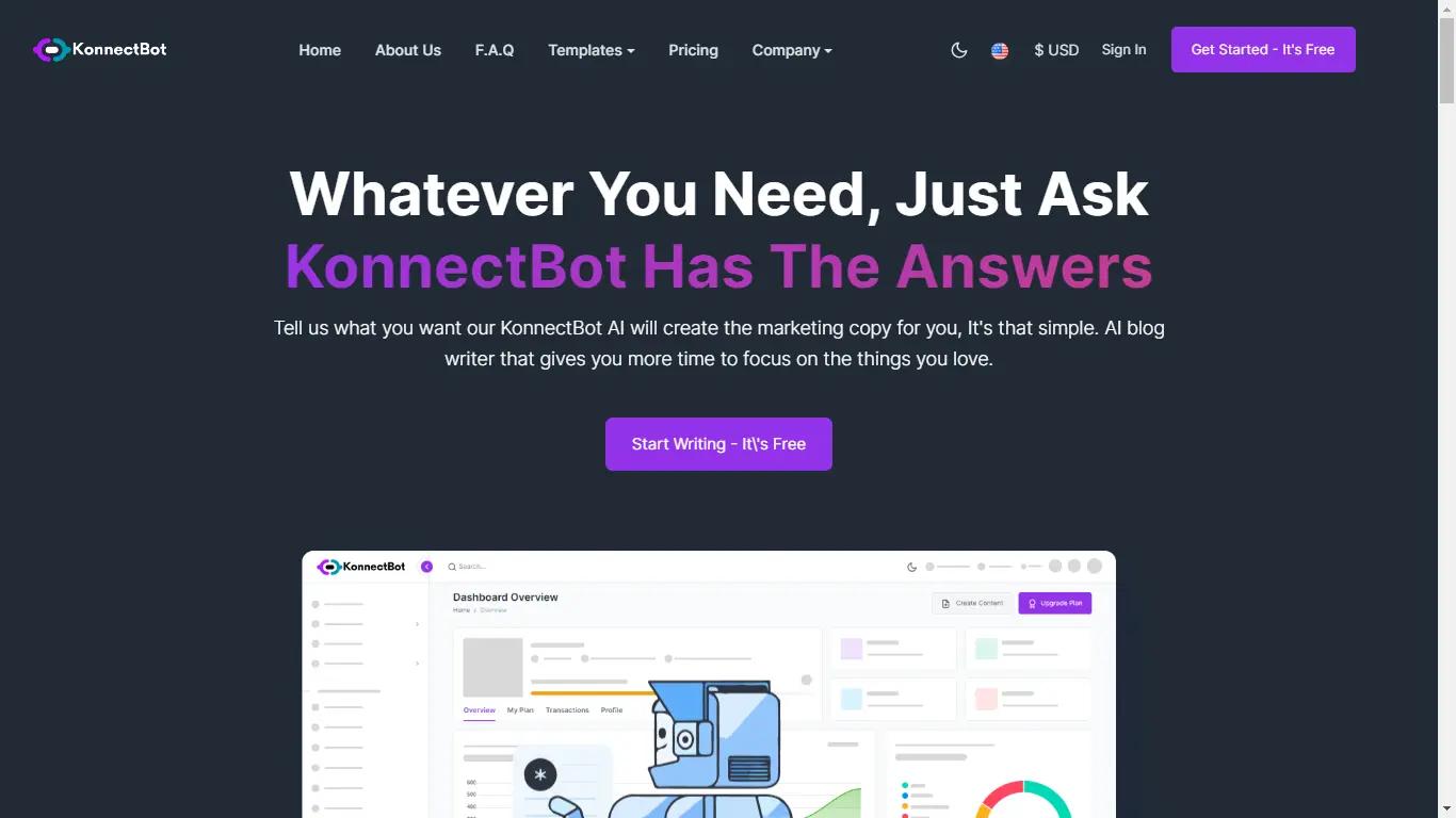 KonnectBot Website