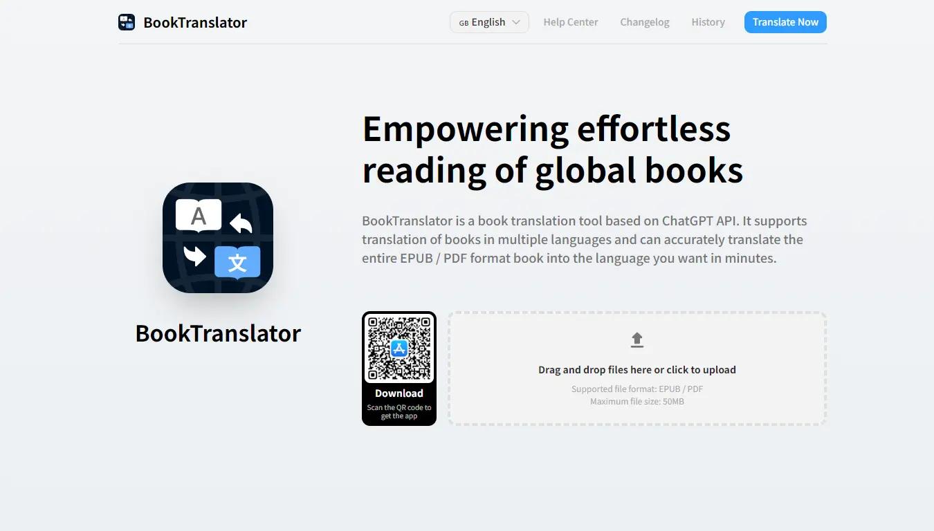 BookTranslatorWebsite Screenshot