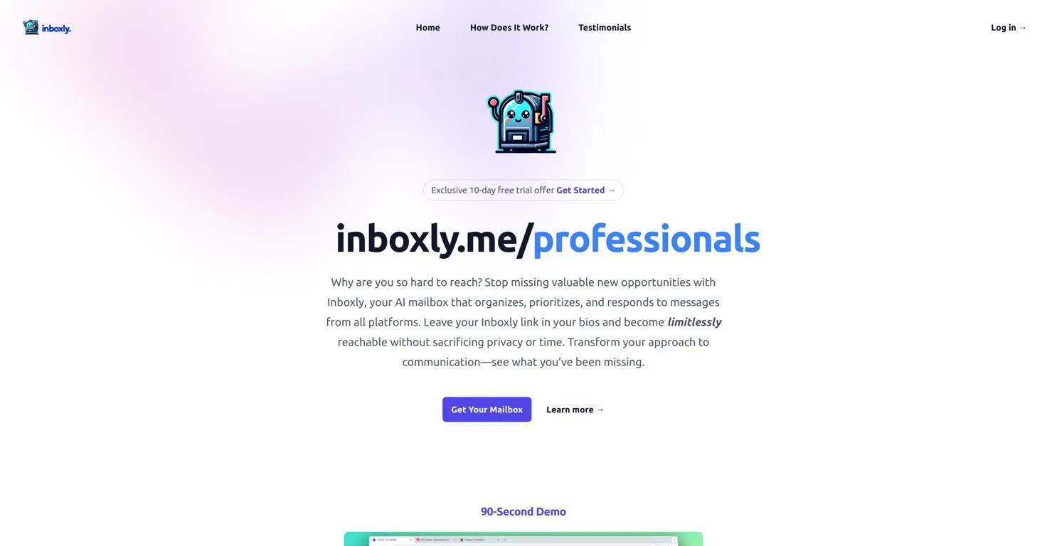 InboxlyWebsite Screenshot