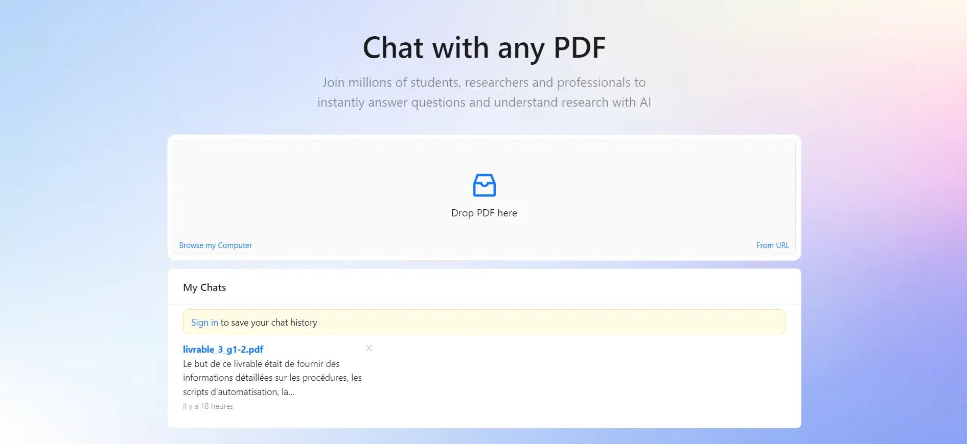 ChatpdfWebsite Screenshot