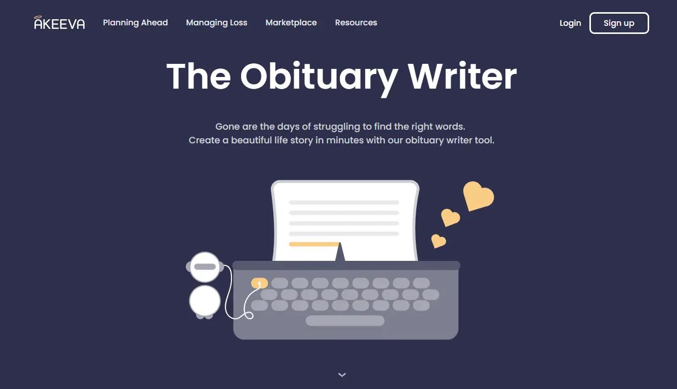 Obituary Writer Website
