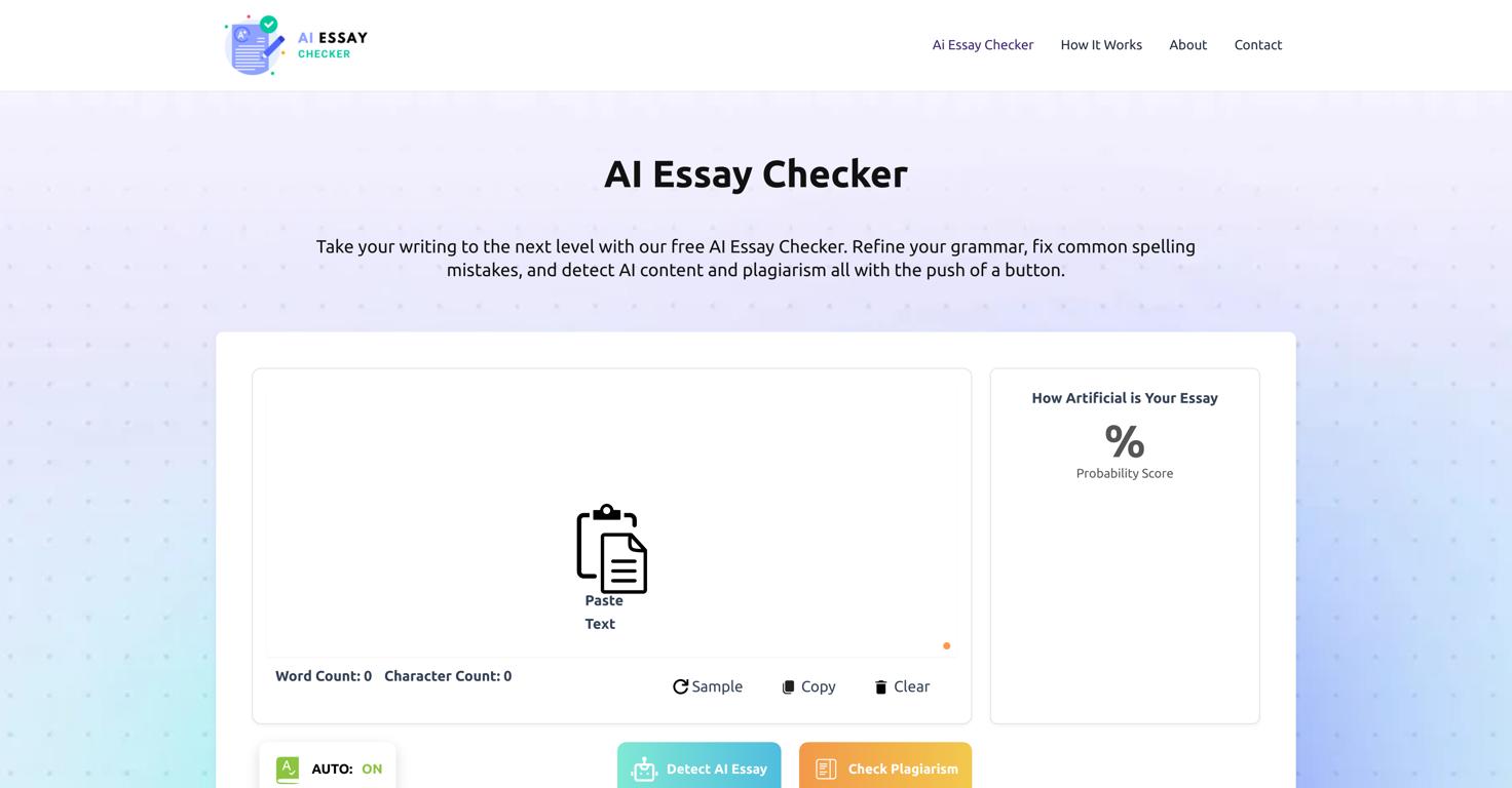 Essay CheckerWebsite Screenshot