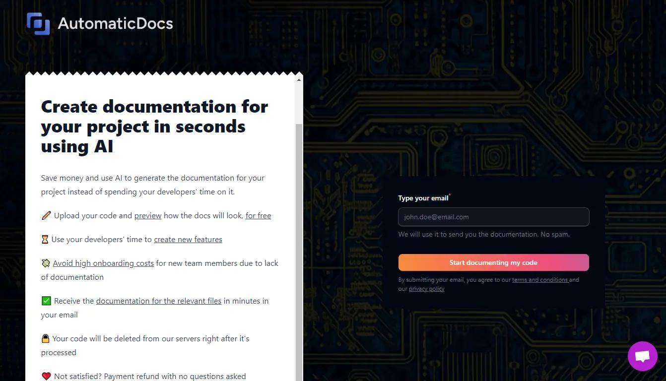 AutomaticDocs Website