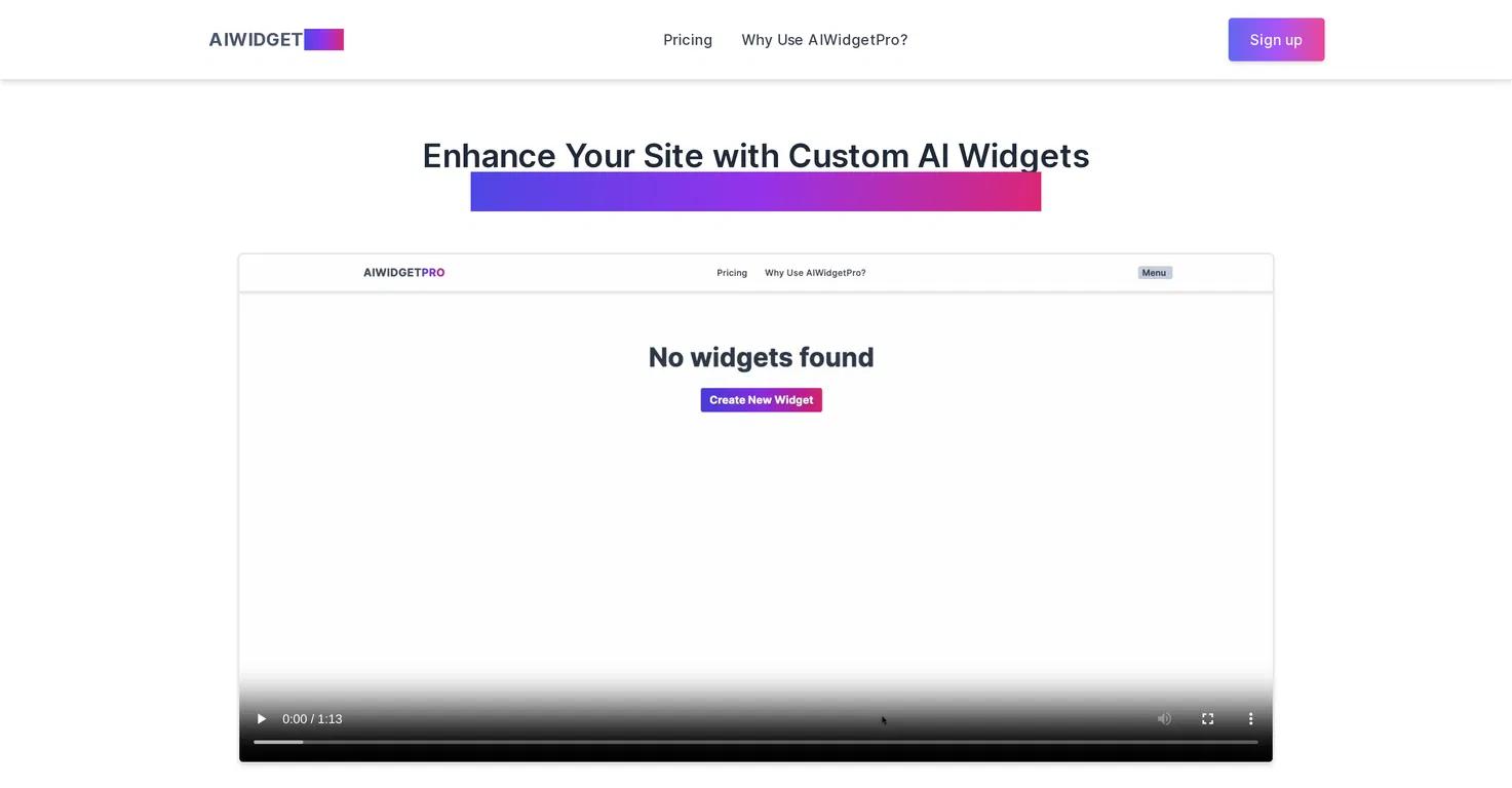 AIWidgetPro Website