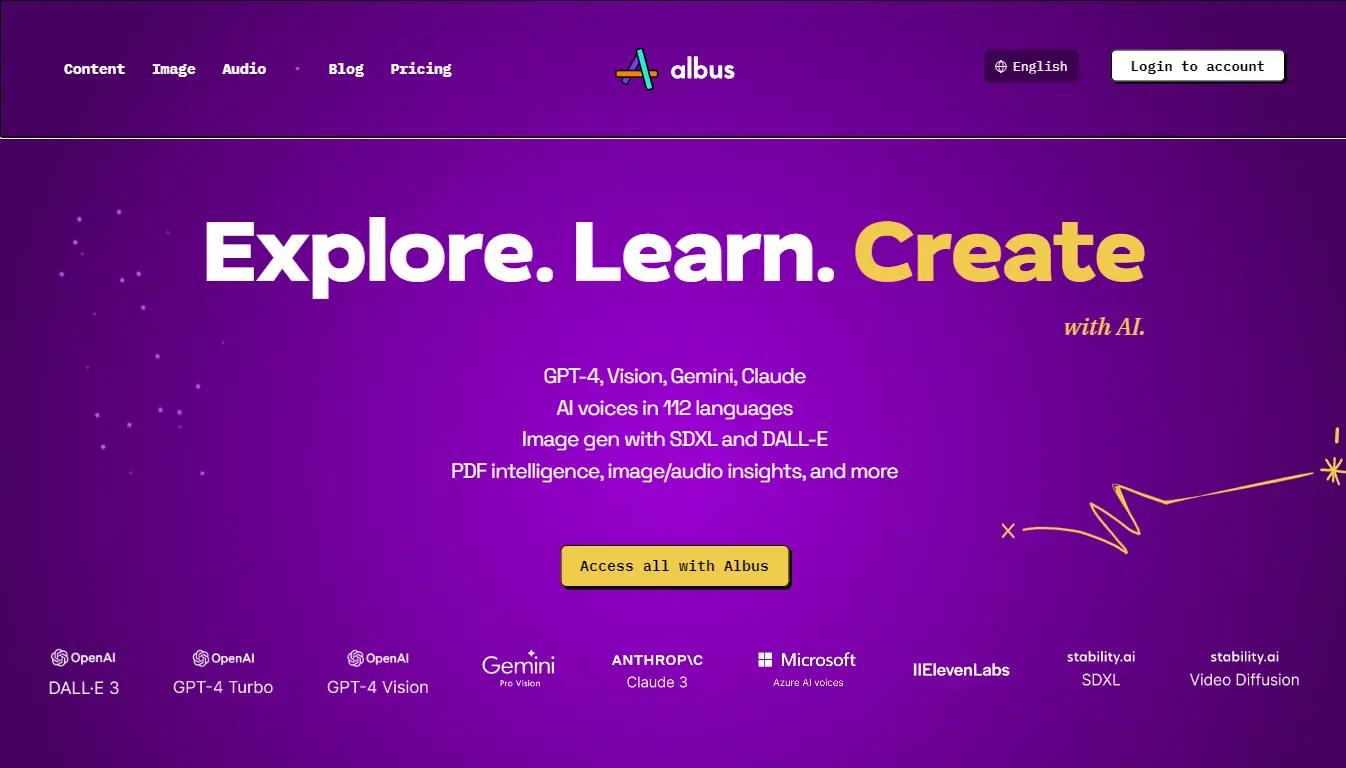 AlbusWebsite Screenshot