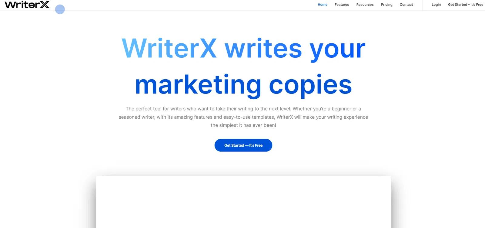 WriterX Website