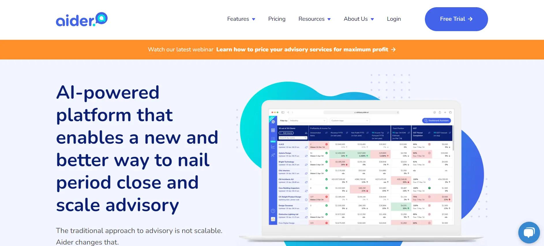 AiderWebsite Screenshot