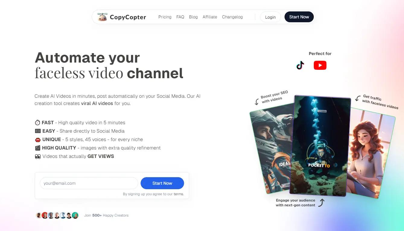 CopyCopter Website