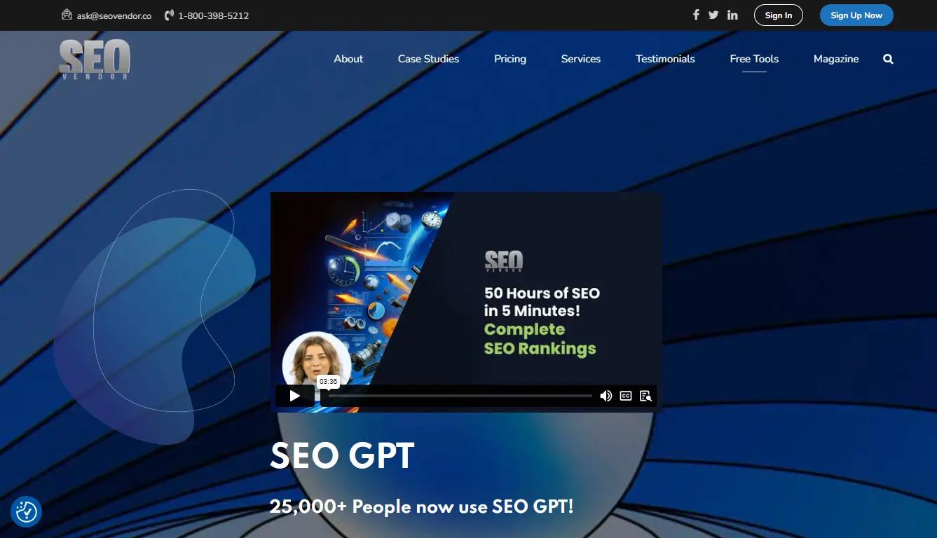 SEO GPT Website