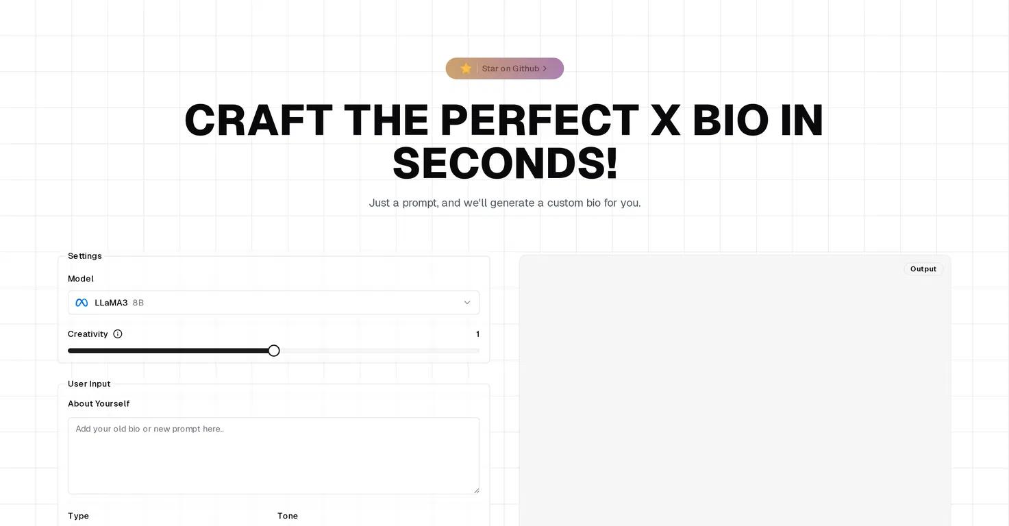 X Bio Generator Website