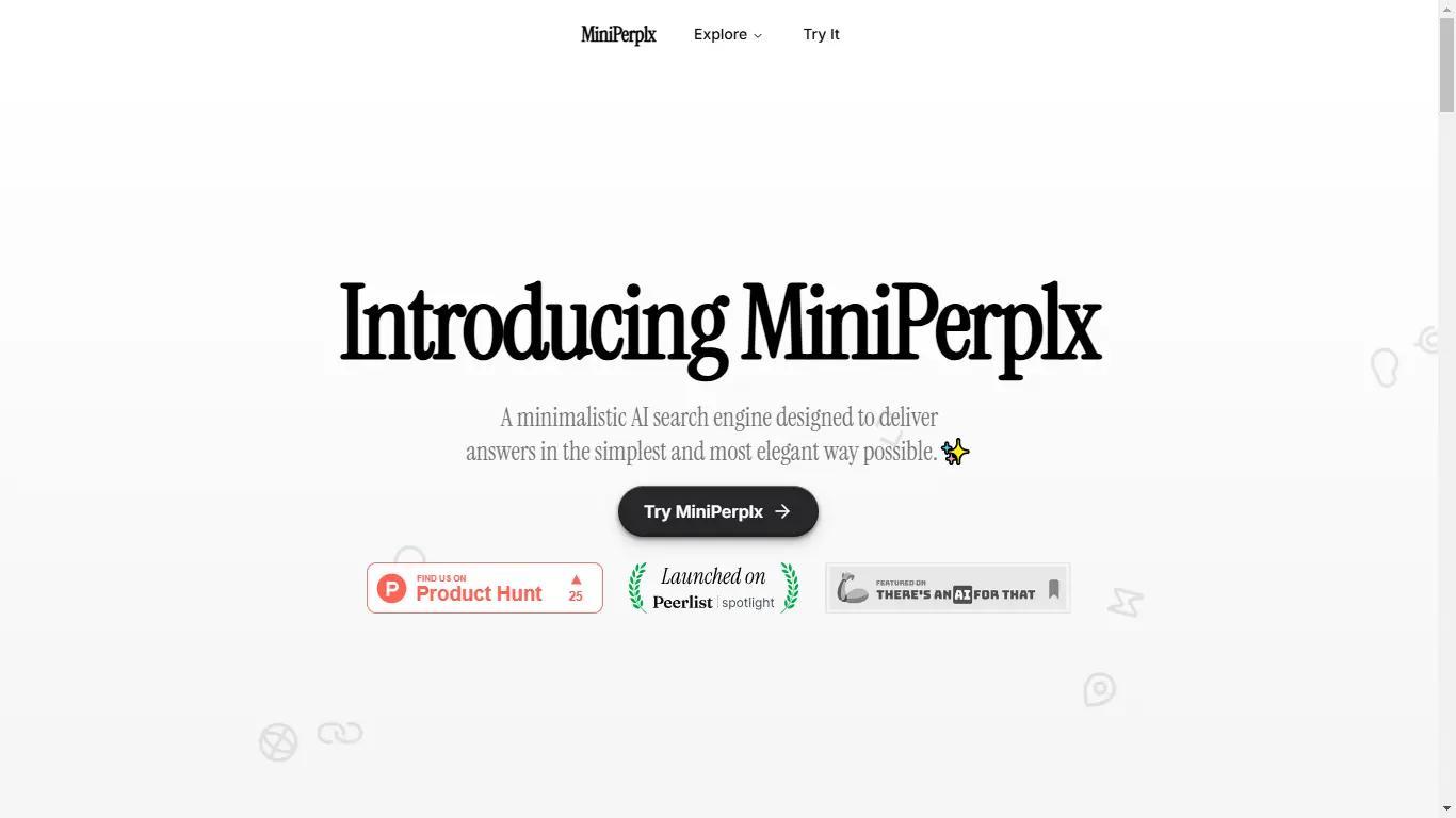 MiniPerplxWebsite Screenshot