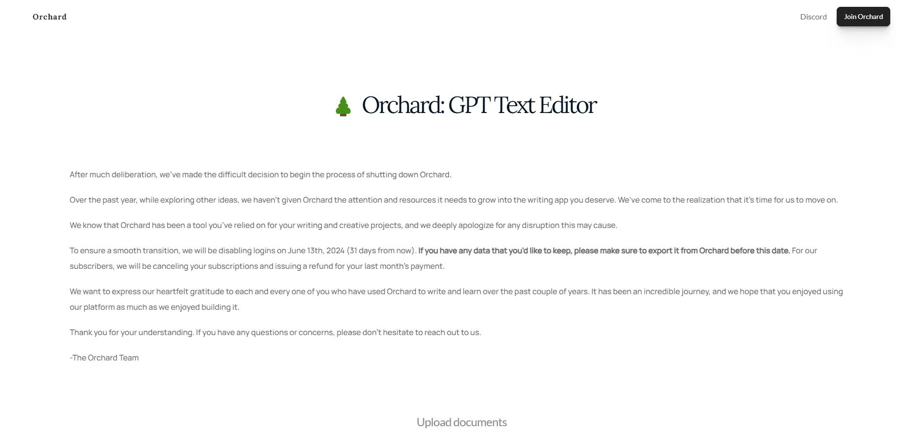 OrchardWebsite Screenshot