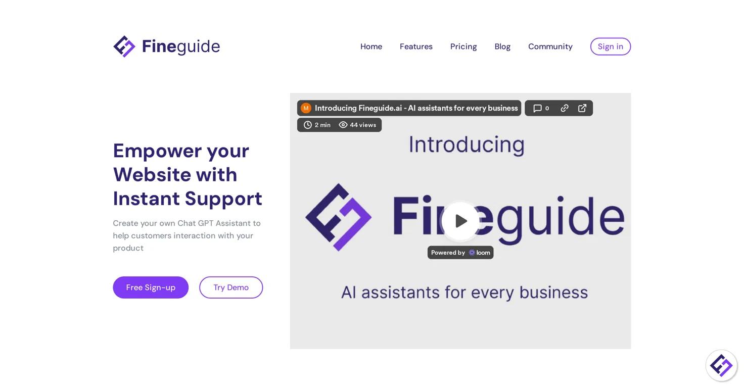 FineguideWebsite Screenshot