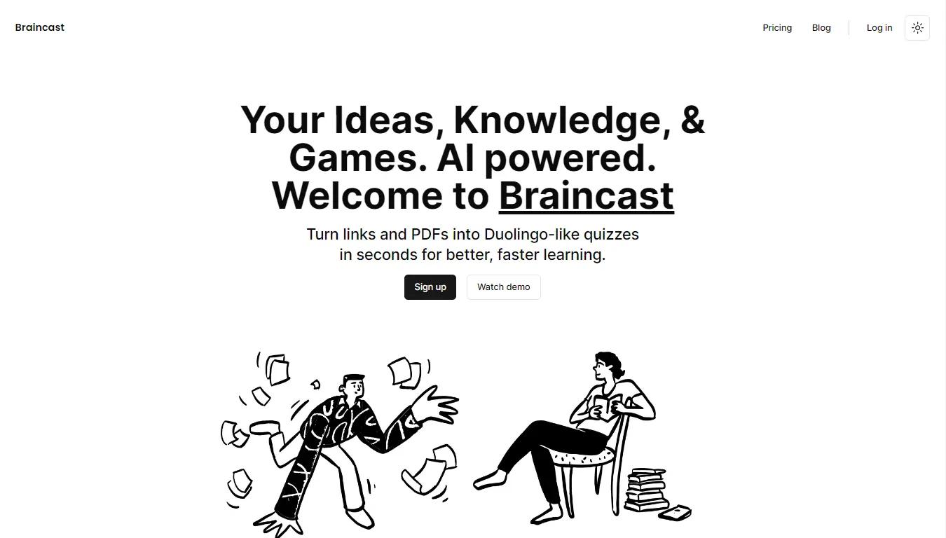 BraincastWebsite Screenshot