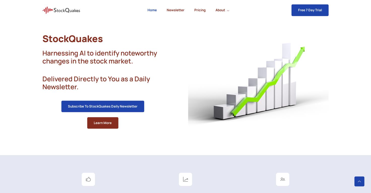 StockQuakesWebsite Screenshot