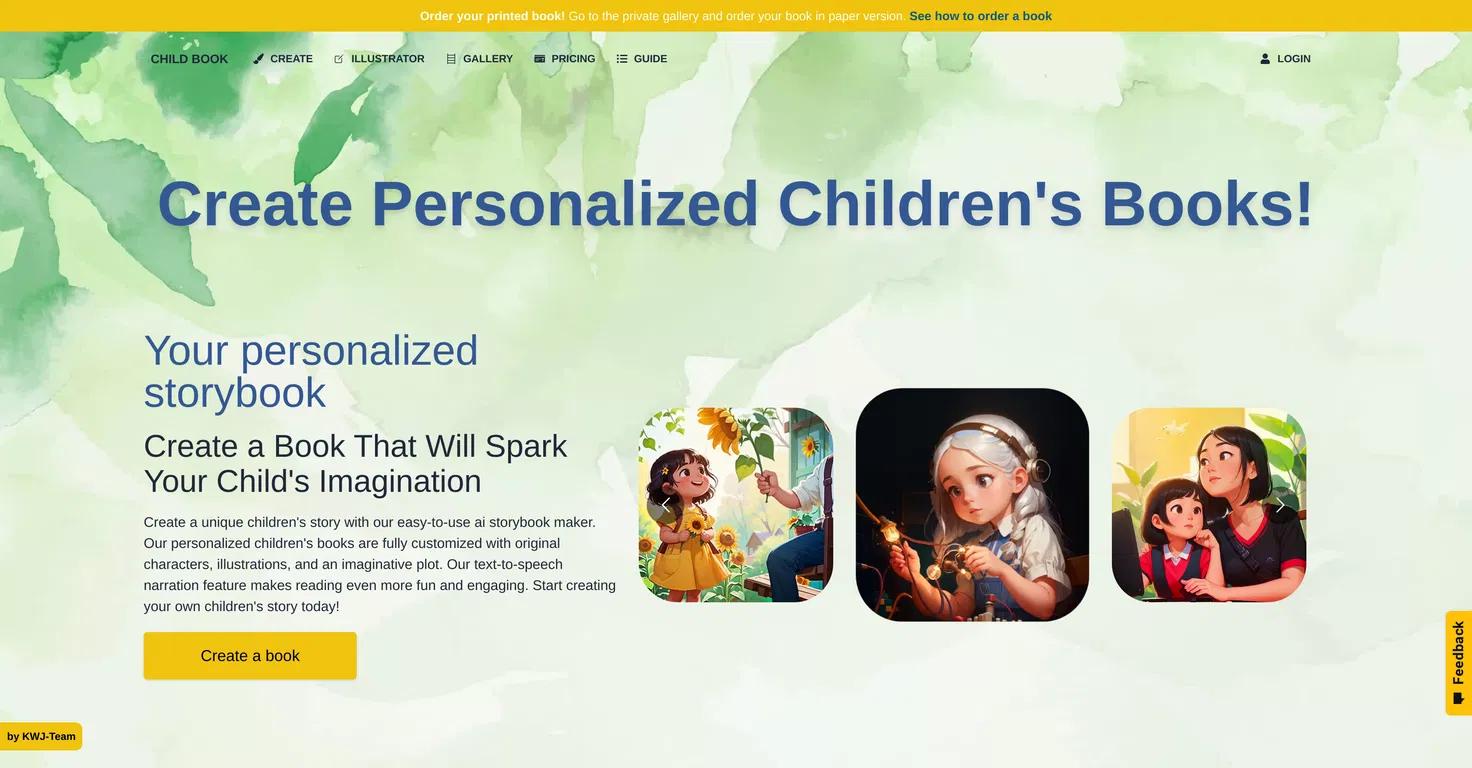 ChildbookWebsite Screenshot