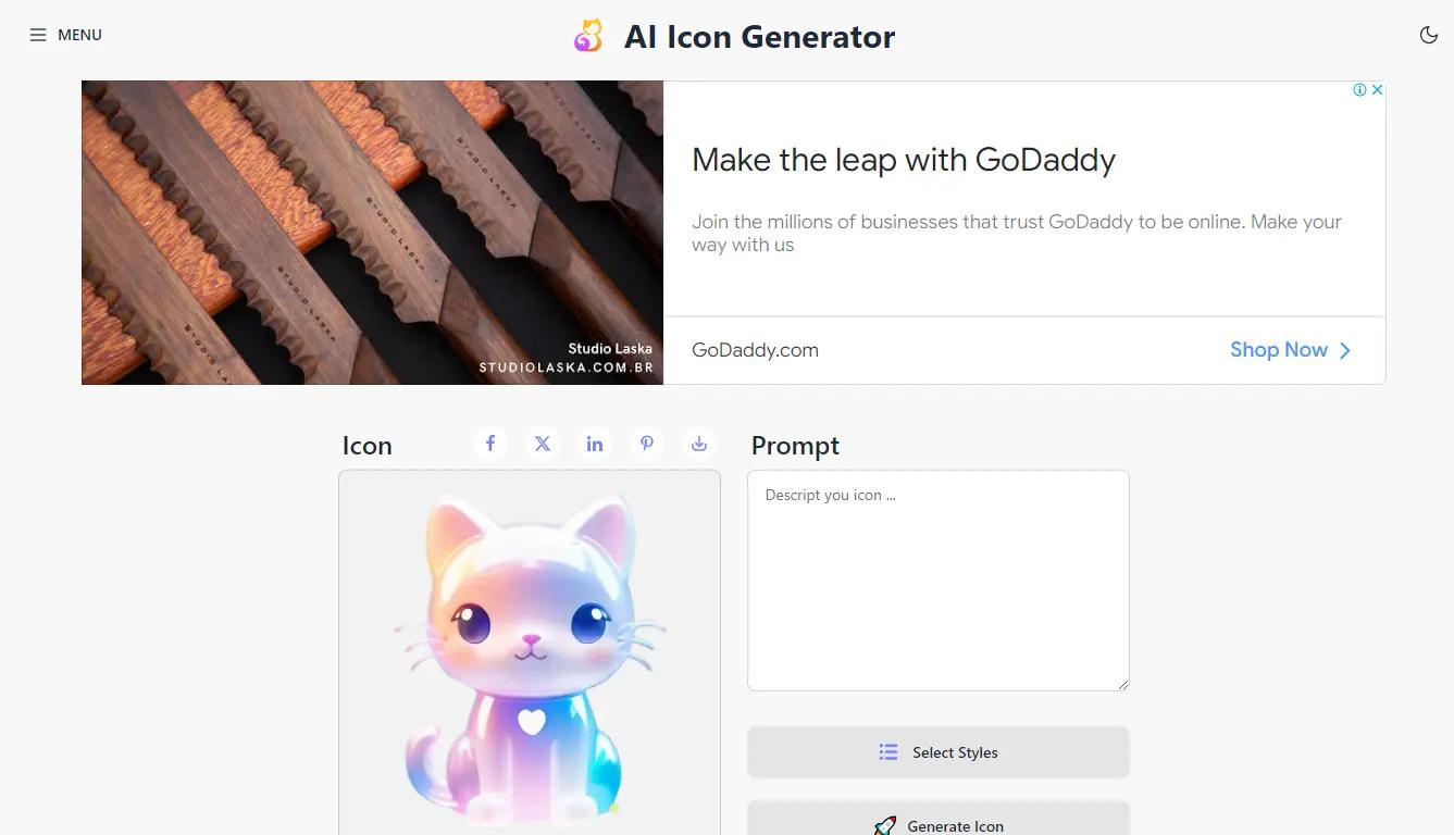 AI Icon Generator Website