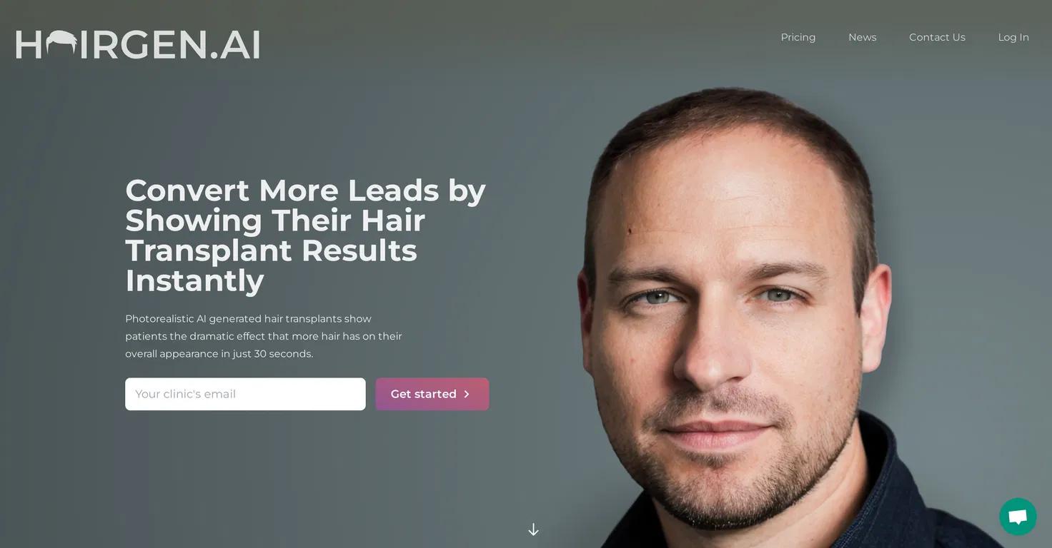 Hairgen AIWebsite Screenshot