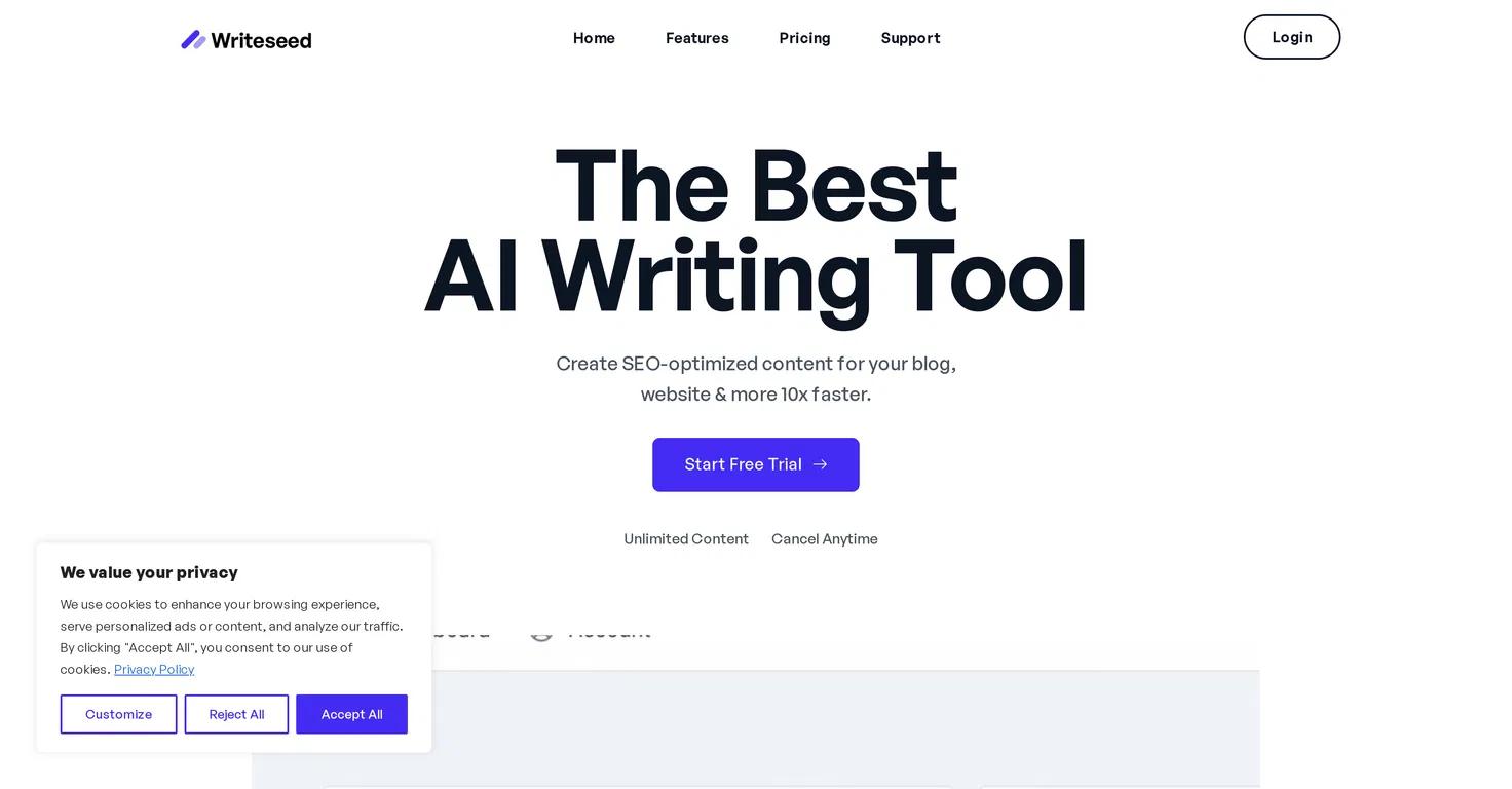 Writeseed Website