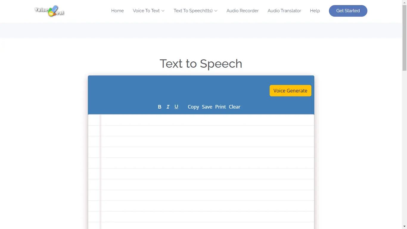 Voice To Text Website