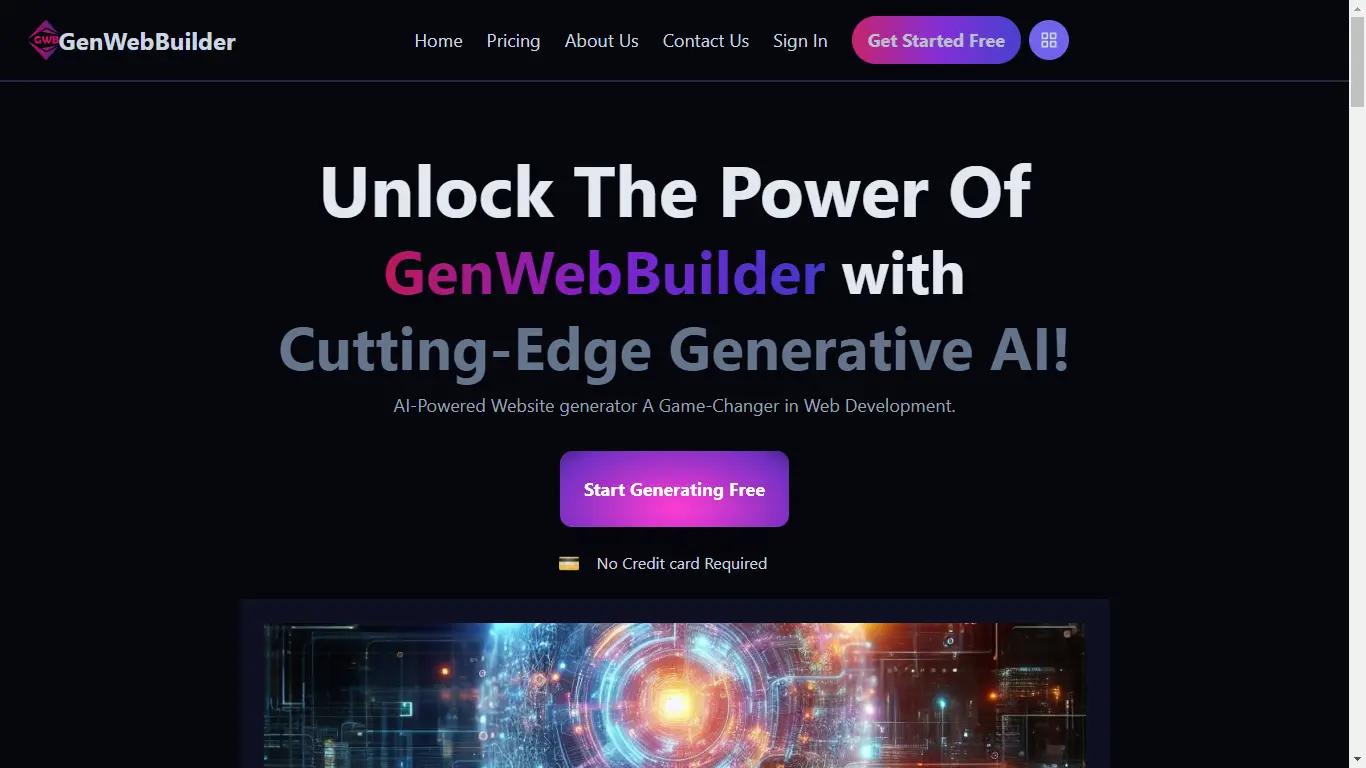 GenWebBuilderWebsite Screenshot