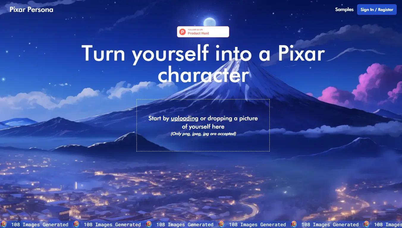 Pixar Persona Website