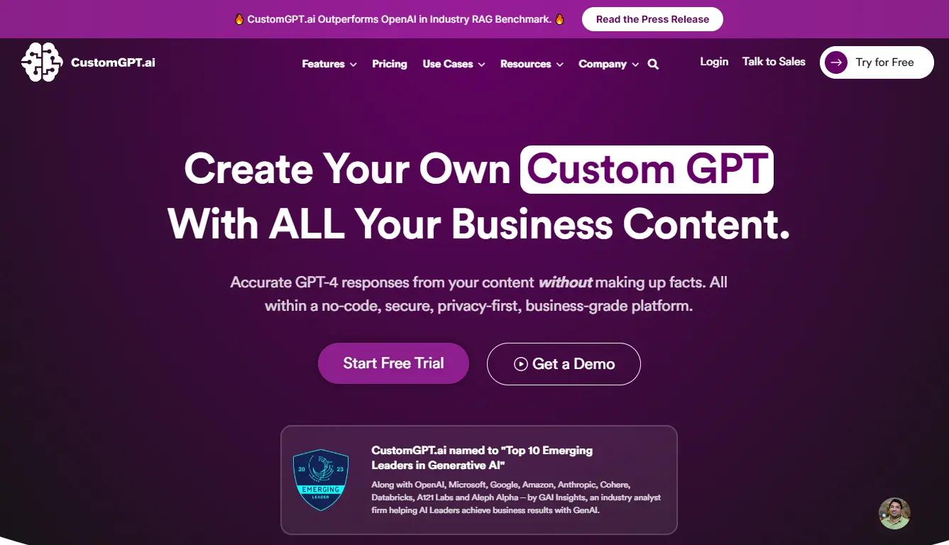 CustomGPT Website