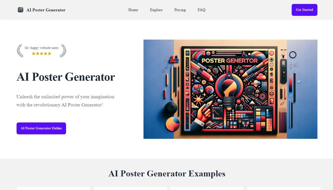 AI Poster Generator Website